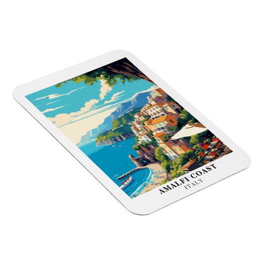 Amalfi Coast Italy Retro Travel Souvenir Magnet (Rechte Seite)