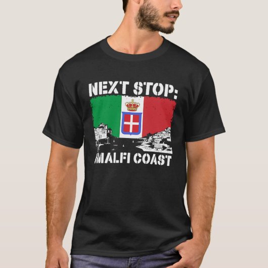 Amalfi Coast Italy Vacation Trip Next Stop Vacay V T-Shirt (Vorderseite)