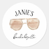 Amalfi Coast Junggeselinnen-Abschied | Sonnenbrill Runder Aufkleber (Vorderseite)