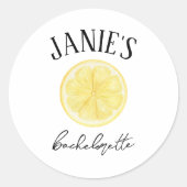 Amalfi Coast Junggeselinnen-Abschied | Zitrone Runder Aufkleber (Vorderseite)