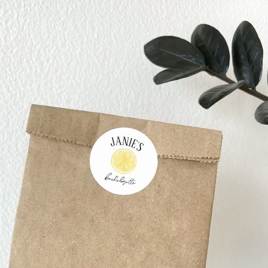 Amalfi Coast Junggeselinnen-Abschied | Zitrone Runder Aufkleber