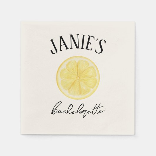 Amalfi Coast Junggeselinnen-Abschied | Zitrone Serviette (Vorderseite)