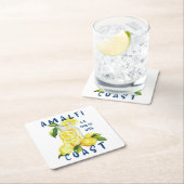 Amalfi Coast – La Dolce Vita Limoncello Lemons Rechteckiger Pappuntersetzer (Vor Ort)