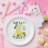 Amalfi Coast – La Dolce Vita Limoncello  Pappteller (Party)