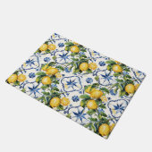 Amalfi Coast Lemon and Tiles Pattern Fußmatte (Schrägansicht)
