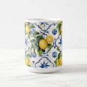 Amalfi Coast Lemon and Tiles Pattern Kaffeetasse (Mittel)
