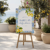 Amalfi Coast Lemon Baby Dusche Begrüßungszeichen Poster