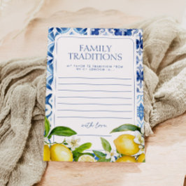 Amalfi Coast Lemon Baby Dusche Familie Traditionen