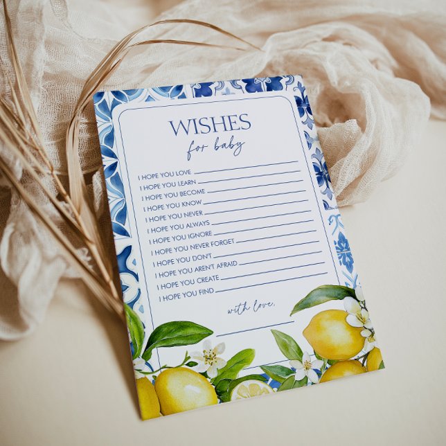 Amalfi Coast Lemon Baby Dusche Wünsche für Baby (Von Creator hochgeladen)