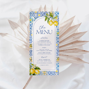 Amalfi Coast Lemon Baby Showmenü Menükarte