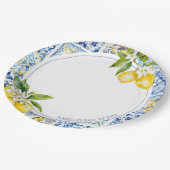 Amalfi Coast Lemon Babyduschplatte Pappteller (Schrägansicht)