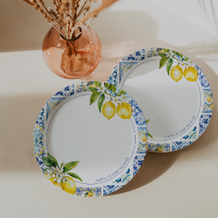 Amalfi Coast Lemon Babyduschplatte Pappteller