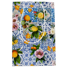Amalfi Coast Lemon Bouquet Tiles Italien Mittlere Geschenktüte