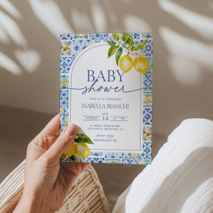 Amalfi Coast Lemon Mediterrane Babydusche Einladung