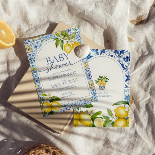 Amalfi Coast Lemon Mediterrane Babydusche Einladung