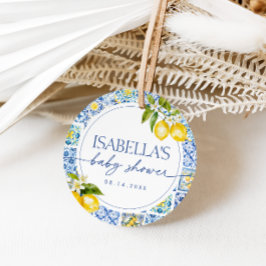 Amalfi Coast Lemon Mediterrane Babydusche Geschenkanhänger