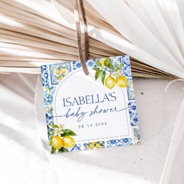 Amalfi Coast Lemon Mediterrane Babydusche Geschenkanhänger