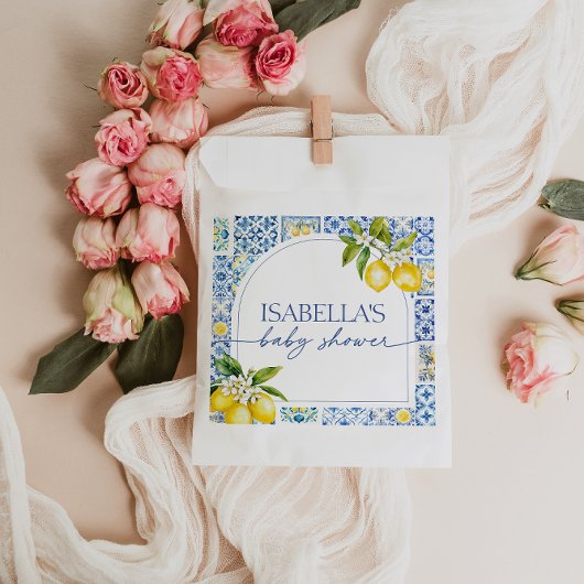 Amalfi Coast Lemon Mediterrane Babydusche Geschenktütchen