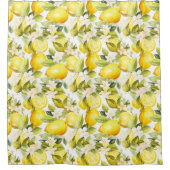 Amalfi Coast Lemon Muster Duschvorhang (Vorderseite)