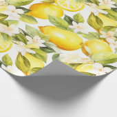 Amalfi Coast Lemon Muster Geschenkpapier (Ecke)