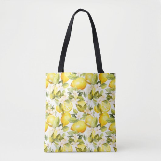 Amalfi Coast Lemon Muster Tasche (Vorderseite)