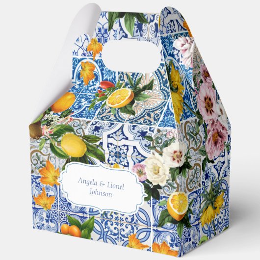 Amalfi Coast Lemon Tiles Italien Geschenkschachtel (Vorderseite)