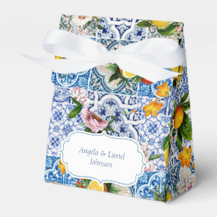 Amalfi Coast Lemon Tiles Italien Hochzeit Geschenkschachtel
