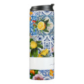 Amalfi Coast Lemon Tiles Italien Hochzeit Thermosbecher (Nach links gedreht)