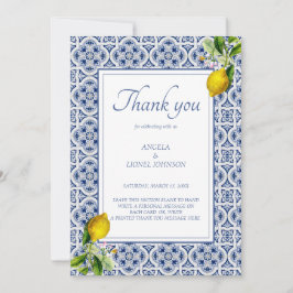 Amalfi Coast Lemon Tiles Italien Personalisiert Einladung