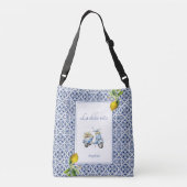 Amalfi Coast Lemon Tiles Italien Personalisiert Tragetaschen Mit Langen Trägern (Rückseite)