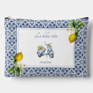 Amalfi Coast Lemon Tiles Italien Personalisiert Zubehörtasche