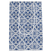 Amalfi Coast Lemon Tiles Italien Personalisierte N Mittlere Geschenktüte (Rückseite)