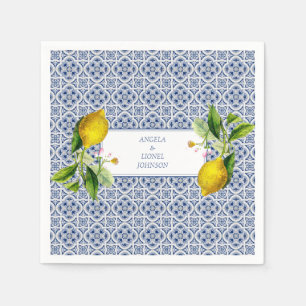 Amalfi Coast Lemon Tiles Italien Personalisierte N Serviette