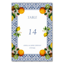 Amalfi Coast Lemon Tiles Italien Personalisierte N Tischnummer