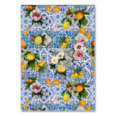 Amalfi Coast Lemon Tiles Italien Personalisierte N Tischnummer (Rückseite)