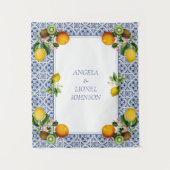 Amalfi Coast Lemon Tiles Italien Personalisierte N Wandteppich (Vorderseite)