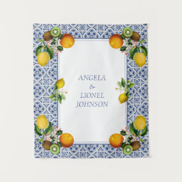 Amalfi Coast Lemon Tiles Italien Personalisierte N Wandteppich