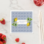 Amalfi Coast Lemon Tiles Italy Personalized names Serviette (Beispiel)