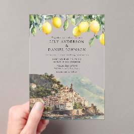 Amalfi Coast Lemons Italian Wedding Acryleinladungen