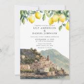 Amalfi Coast Lemons Italian Wedding Einladung (Vorderseite)