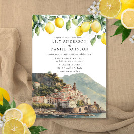 Amalfi Coast Lemons Italian Wedding Einladung