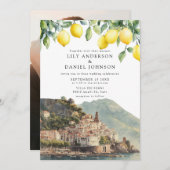 Amalfi Coast Lemons Italy Photo Wedding Einladung (Vorne/Hinten)