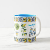 Amalfi Coast Lemons Vespa Zweifarbige Tasse (VorderseiteRechts)