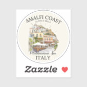 Amalfi Coast Mediterranean View Aufkleber (Blatt)