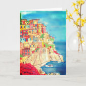 Amalfi Coast of Italy Greeting Card by artist Karte (Gelbe Blume)