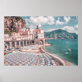 Amalfi Coast Pastel Fotografie Poster