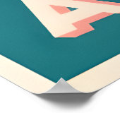 Amalfi Coast Retro Trail : Flat Vector Art Poster (Ecke)