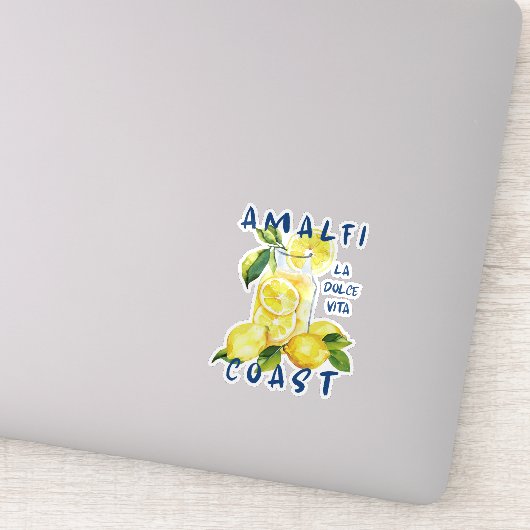 Amalfi Coast Sticker – La Dolce Vita Limoncello (Detail)