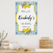 Amalfi Coast Theme Party Begrüßungszeichen Poster (Küche)