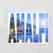 Amalfi Coast Typografy Modern Foto Travel Postkarte (Vorne/Hinten)